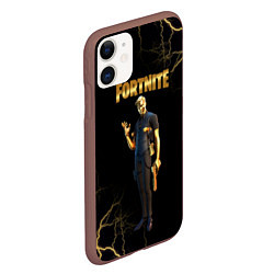 Чехол iPhone 11 матовый Gold Midas Fortnite 2, цвет: 3D-коричневый — фото 2
