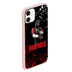 Чехол iPhone 11 матовый FORTNITE x IKONIK, цвет: 3D-светло-розовый — фото 2