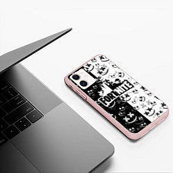 Чехол iPhone 11 матовый FORTNITE MARSHMELLO, цвет: 3D-светло-розовый — фото 2