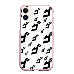Чехол iPhone 11 матовый JoJo Bizarre Adventure, цвет: 3D-светло-розовый