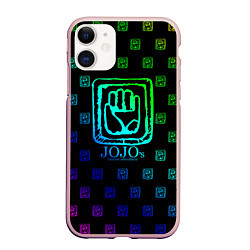 Чехол iPhone 11 матовый JoJo Bizarre Adventure, цвет: 3D-светло-розовый