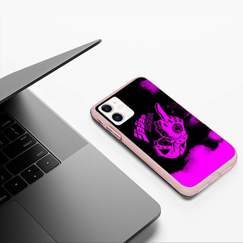 Чехол iPhone 11 матовый JoJo Bizarre Adventure / 3D-Светло-розовый – фото 3