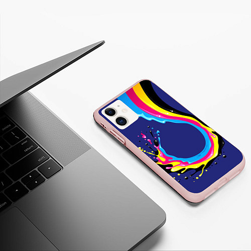 Чехол iPhone 11 матовый SMYK / 3D-Светло-розовый – фото 3