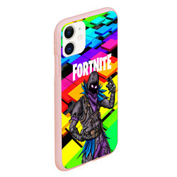 Чехол iPhone 11 матовый FORTNITE, цвет: 3D-светло-розовый — фото 2