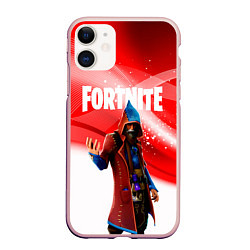Чехол iPhone 11 матовый FORTNITE, цвет: 3D-светло-розовый