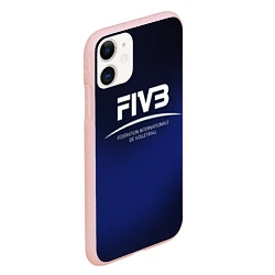 Чехол iPhone 11 матовый FIVB Volleyball, цвет: 3D-светло-розовый — фото 2