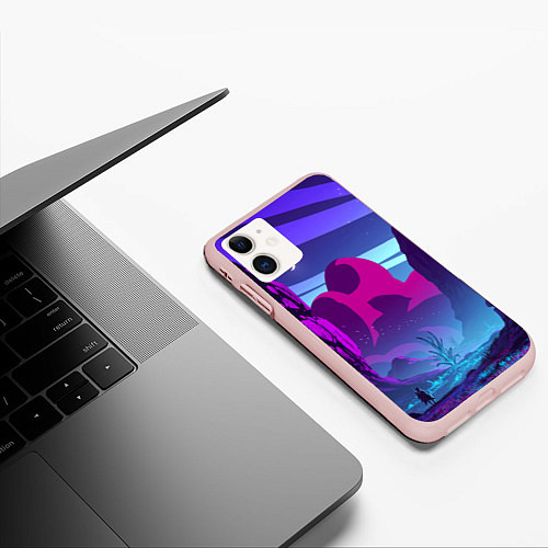 Чехол iPhone 11 матовый Фентези / 3D-Светло-розовый – фото 3