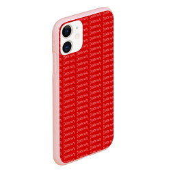 Чехол iPhone 11 матовый Death note pattern red, цвет: 3D-светло-розовый — фото 2