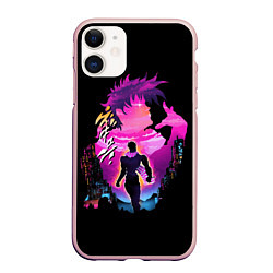 Чехол iPhone 11 матовый JoJo’s Bizarre Adventure, цвет: 3D-светло-розовый