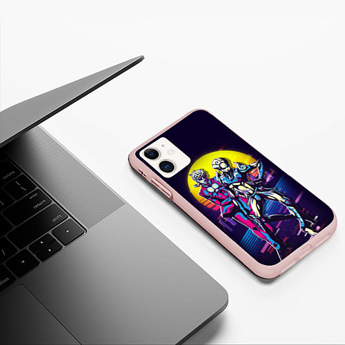 Чехол iPhone 11 матовый JoJo’s Bizarre Adventure / 3D-Светло-розовый – фото 3