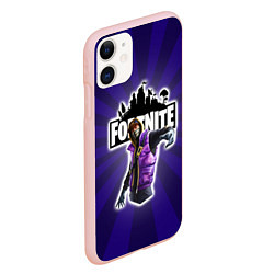 Чехол iPhone 11 матовый FORTNITE, цвет: 3D-светло-розовый — фото 2