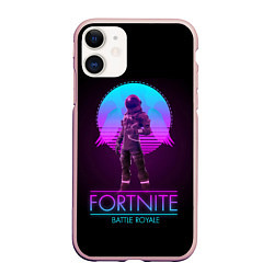 Чехол iPhone 11 матовый Fortnite, цвет: 3D-светло-розовый