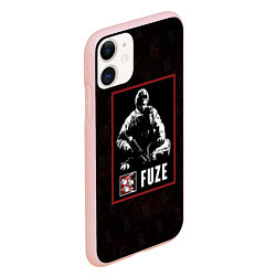 Чехол iPhone 11 матовый Fuze, цвет: 3D-светло-розовый — фото 2