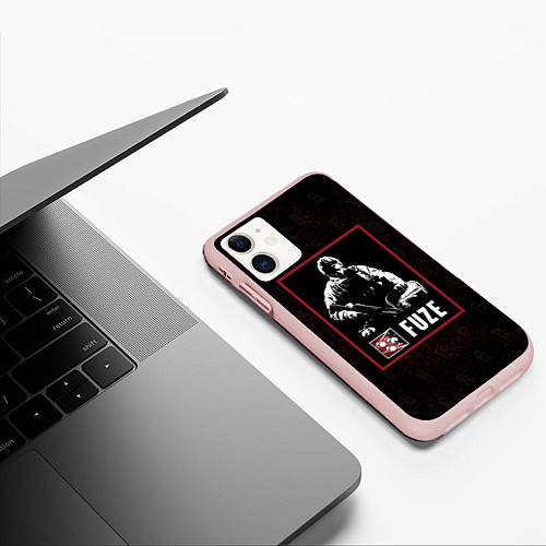 Чехол iPhone 11 матовый Fuze / 3D-Светло-розовый – фото 3