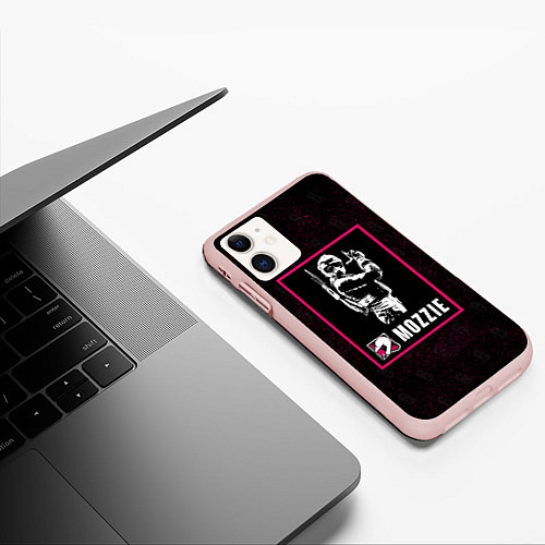 Чехол iPhone 11 матовый Mozzie / 3D-Светло-розовый – фото 3