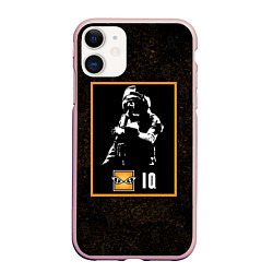 Чехол iPhone 11 матовый Iq, цвет: 3D-светло-розовый