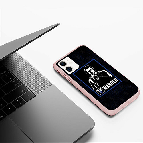 Чехол iPhone 11 матовый Warden / 3D-Светло-розовый – фото 3