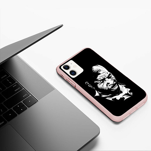 Чехол iPhone 11 матовый Сити Флетчер / 3D-Светло-розовый – фото 3