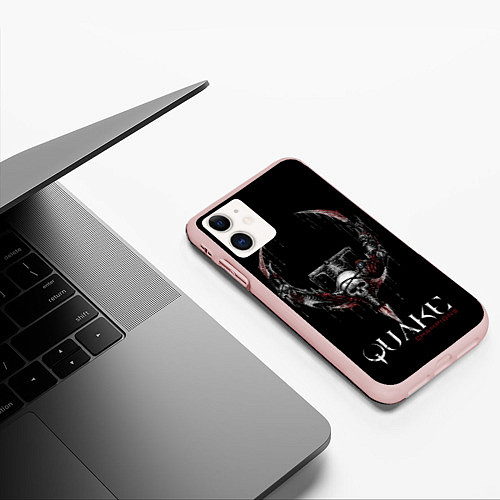 Чехол iPhone 11 матовый Quake Champions / 3D-Светло-розовый – фото 3
