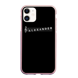 Чехол iPhone 11 матовый Alexander, цвет: 3D-светло-розовый