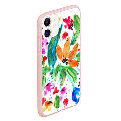 Чехол iPhone 11 матовый Весна, цвет: 3D-светло-розовый — фото 2