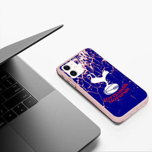 Чехол iPhone 11 матовый Tottenham / 3D-Светло-розовый – фото 3