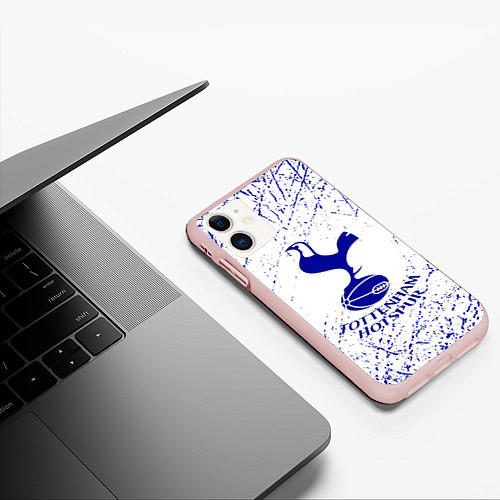 Чехол iPhone 11 матовый Tottenham / 3D-Светло-розовый – фото 3