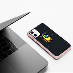 Чехол iPhone 11 матовый Саня Among us, цвет: 3D-светло-розовый — фото 2