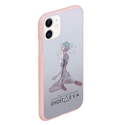 Чехол iPhone 11 матовый Ghost in the Eva, цвет: 3D-светло-розовый — фото 2