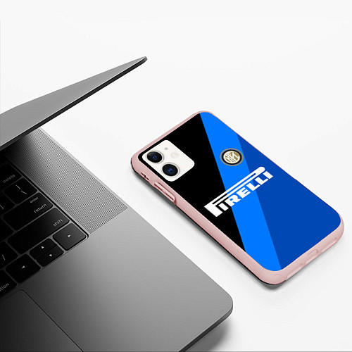 Чехол iPhone 11 матовый INTERNATIONAL INTER MILAN / 3D-Светло-розовый – фото 3