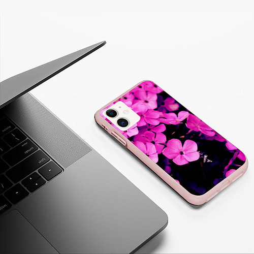 Чехол iPhone 11 матовый Цветочный Альянс! / 3D-Светло-розовый – фото 3