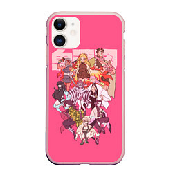 Чехол iPhone 11 матовый Slayers on pink, цвет: 3D-светло-розовый