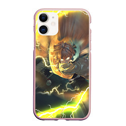 Чехол iPhone 11 матовый ZENITSU ЗЕНИТСУ ЛОГО спина, цвет: 3D-светло-розовый