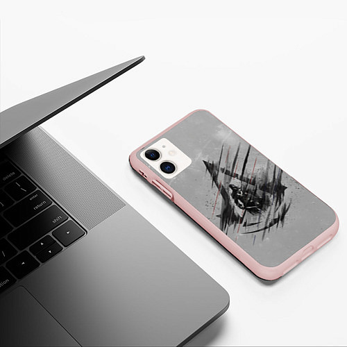 Чехол iPhone 11 матовый Знак Ассасинов / 3D-Светло-розовый – фото 3