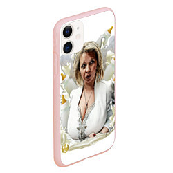 Чехол iPhone 11 матовый Молочная леди молокоотсосы, цвет: 3D-светло-розовый — фото 2