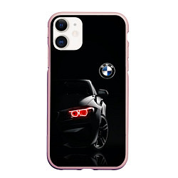 Чехол iPhone 11 матовый BMW МИНИМЛ, цвет: 3D-светло-розовый