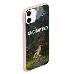 Чехол iPhone 11 матовый Uncharted На картах не значится, цвет: 3D-светло-розовый — фото 2