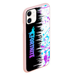 Чехол iPhone 11 матовый FORTNITE ФОРНТАЙТ, цвет: 3D-светло-розовый — фото 2