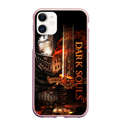Чехол iPhone 11 матовый Dark Souls - The Ashen One, цвет: 3D-светло-розовый