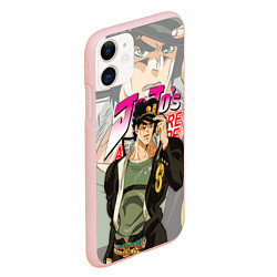 Чехол iPhone 11 матовый JOJO BIZARRE ADVENTURE ДЖОДЖО, цвет: 3D-светло-розовый — фото 2