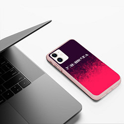 Чехол iPhone 11 матовый Ульяночка Спрей, цвет: 3D-светло-розовый — фото 2