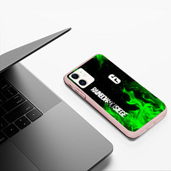 Чехол iPhone 11 матовый RAINBOW SIX SIEGE FIRE CAVIERA, цвет: 3D-светло-розовый — фото 2