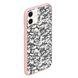 Чехол iPhone 11 матовый Серый Городской Камуфляж, цвет: 3D-светло-розовый — фото 2