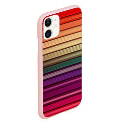 Чехол iPhone 11 матовый CUBER RAINBOW, цвет: 3D-светло-розовый — фото 2