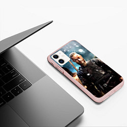 Чехол iPhone 11 матовый Викинги 2022, цвет: 3D-светло-розовый — фото 2