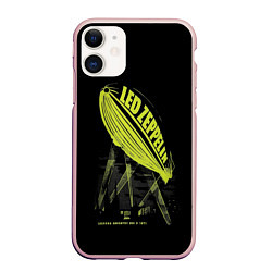 Чехол iPhone 11 матовый Led Zeppelin Лед Зеппелин, цвет: 3D-светло-розовый