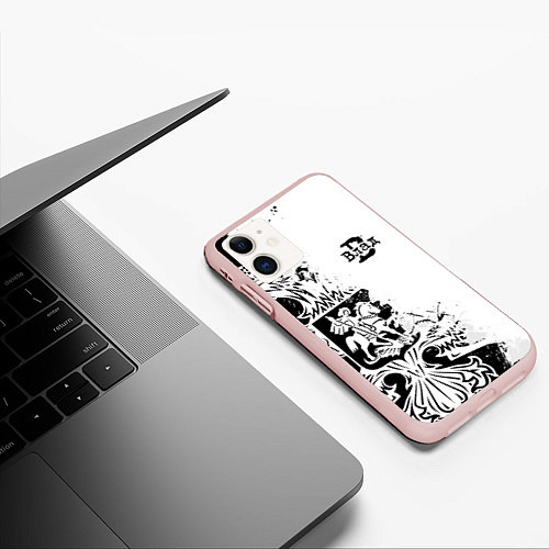 Чехол iPhone 11 матовый ВЛАД ГЕРБ / 3D-Светло-розовый – фото 3