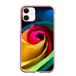 Чехол iPhone 11 матовый Роза fashion 2022, цвет: 3D-светло-розовый