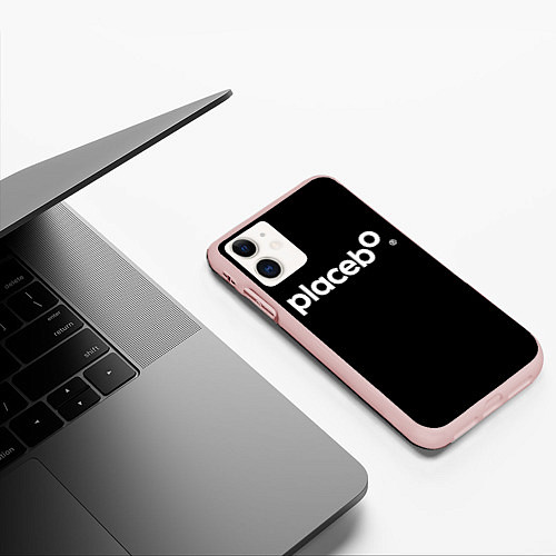 Чехол iPhone 11 матовый Плацебо Логотип / 3D-Светло-розовый – фото 3