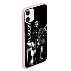 Чехол iPhone 11 матовый Placebo Пласибо рок-группа, цвет: 3D-светло-розовый — фото 2